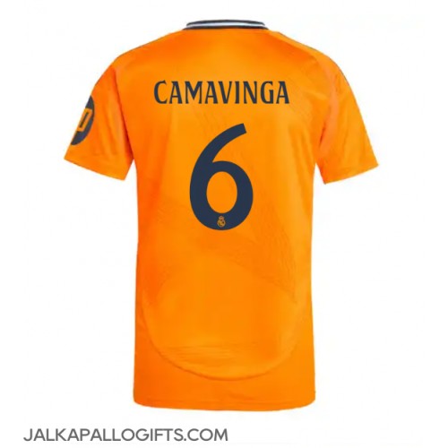 Real Madrid Eduardo Camavinga #6 Vieraspaita 2024-25 Lyhythihainen